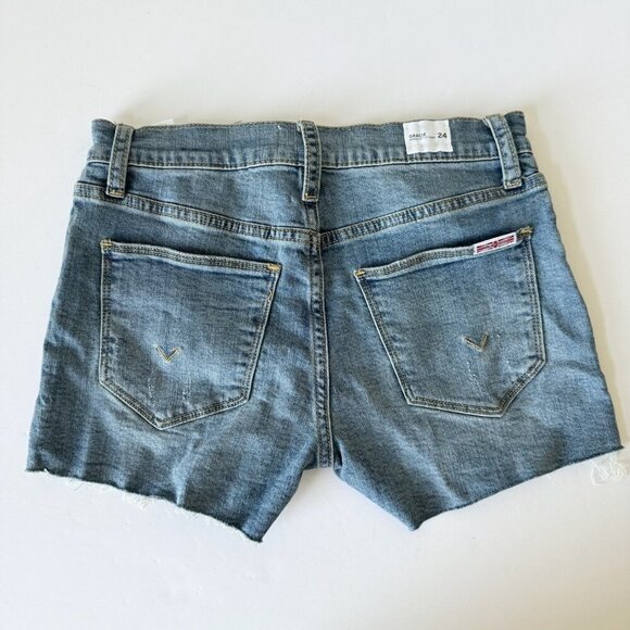 Hudson Jeans Women’s Gracie Star Struck Midrise Cutoff Denim Jean Shorts Size 24 - Picture 5 of 10